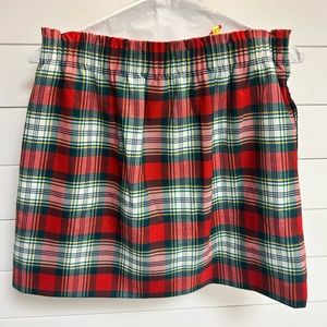 J. Crew City Mini Wool Blend Plaid Skirt